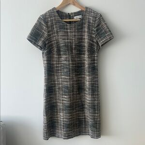 Calvin Klein Gray and Black Sheath Mini Dress